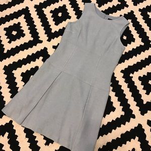 Ann Taylor Light Blue Wool Sleeveless Dress